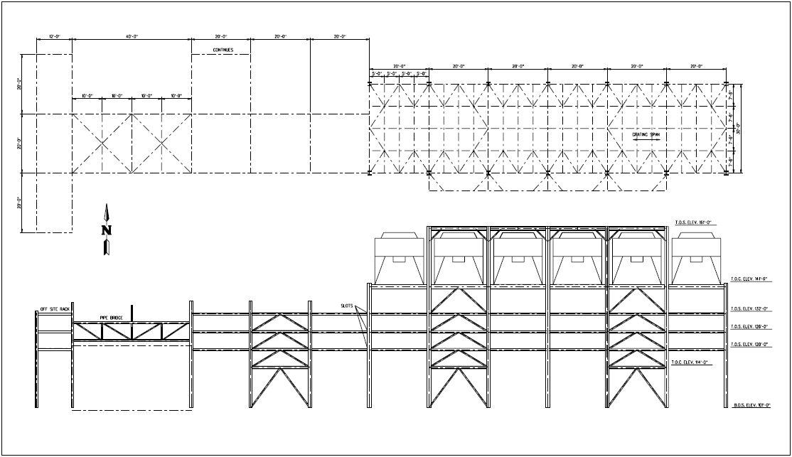 Steel Frame Pipe Rack Tutorials Computers And Structures Inc